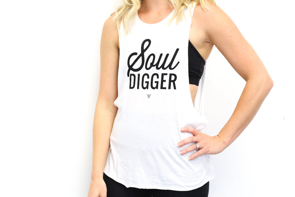 Soul Digger White Muscle Tank
